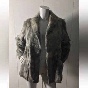Echt Pelz Real Fur Vintage Gray Coat Size 36